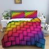 3D Abstract Luxury Rainbow Swirl Bedding Set Single Twin Double Queen King Cal King Size Bed Linen Set