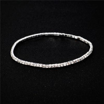 2,0 мм супер тонкий браслет со стразами эластичный свадебный браслет браслет однорядный блестящий бриллиант эластичный браслет с кристаллами женский браслет