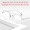 Metal Half Frame Double Girder Glasses Prescription Spectacles Myopia -0.5 To -6.0 Hyperopia +0.5 To +6.0