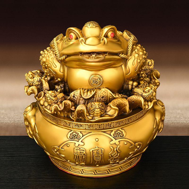 Богатство Все Медь Золотая Жаба Украшение Трехногая Золотая Жаба Сокровище Чаша Сто Богатство Золотая Жаба Украшения для Домашнего Декора