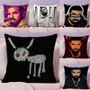 Pikpaka Rapper D-Drakes Cushion Cover Plush Fabric Soft Double-Sided Printed Sofa Warm Winter Home Gift Pillow Cover