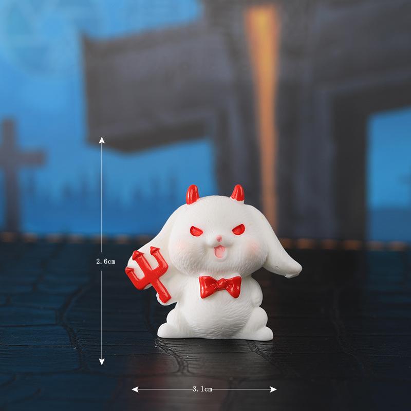 Halloween Small Decorative Items Micro-landscape Bonsai Succulent Decoration Rabbit Micro-landscape Resin Accessories