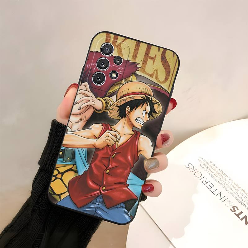 Anime One Piece Luffy Phone Case Fundas For Samsung A50s A52 A51 A72017 A73 A72018 A62018 A50 A13 A53 Macia Shockproof Capa