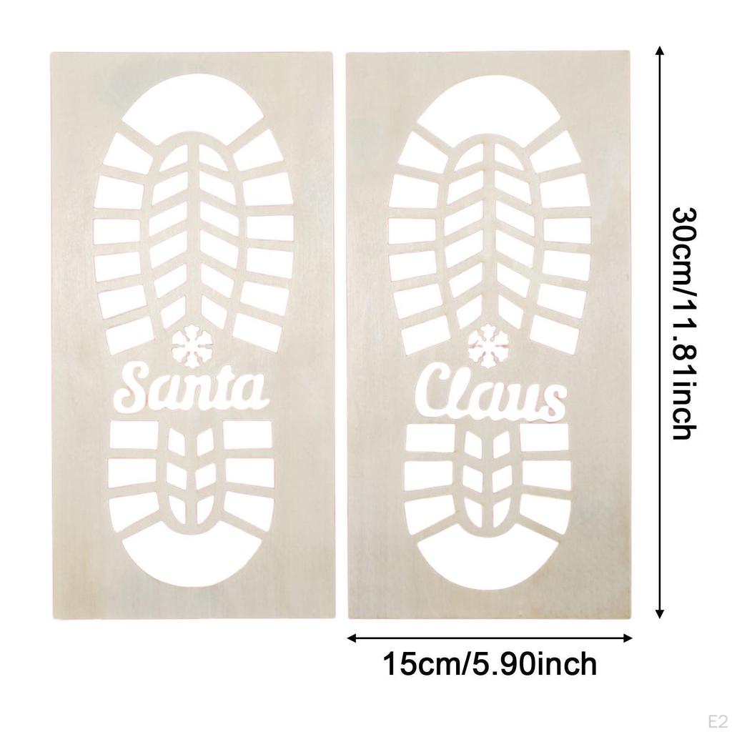 Рождественский трафарет для рисования Санта-Клауса, креативные полые ботинки