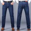 Men's Stretch Straight Jeans Fashion Mid Waist Stretch Casual Long Pants