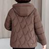 Женское модное пальто больших размеров L-5XL, зимние куртки с капюшоном, свободные, толстые, теплые, парки для женщин среднего возраста
