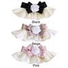Fashion Dog Saliva Towel Cat Necklace Pearl Collar Dog Neckerchief Puppy String Bib Lace Bowknot