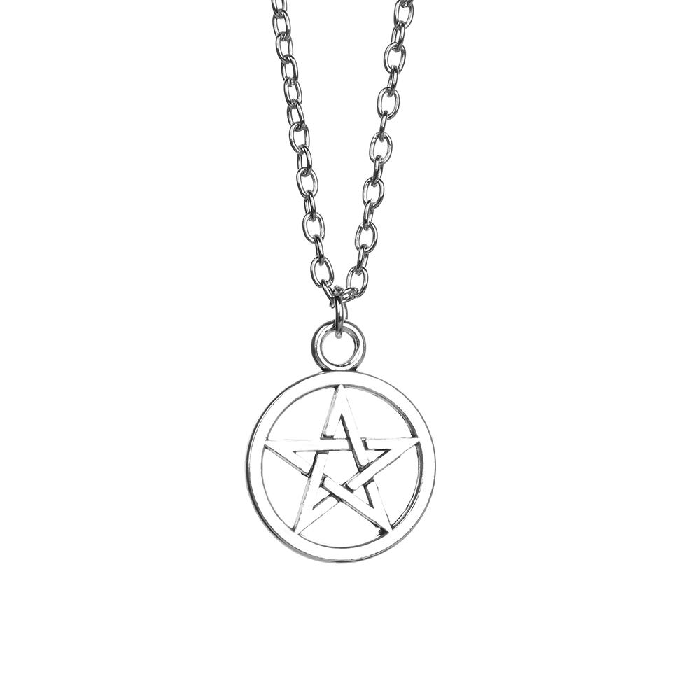 Women Religious Lucifer Vintage  Satan Sign Pentagram Pendant Retro