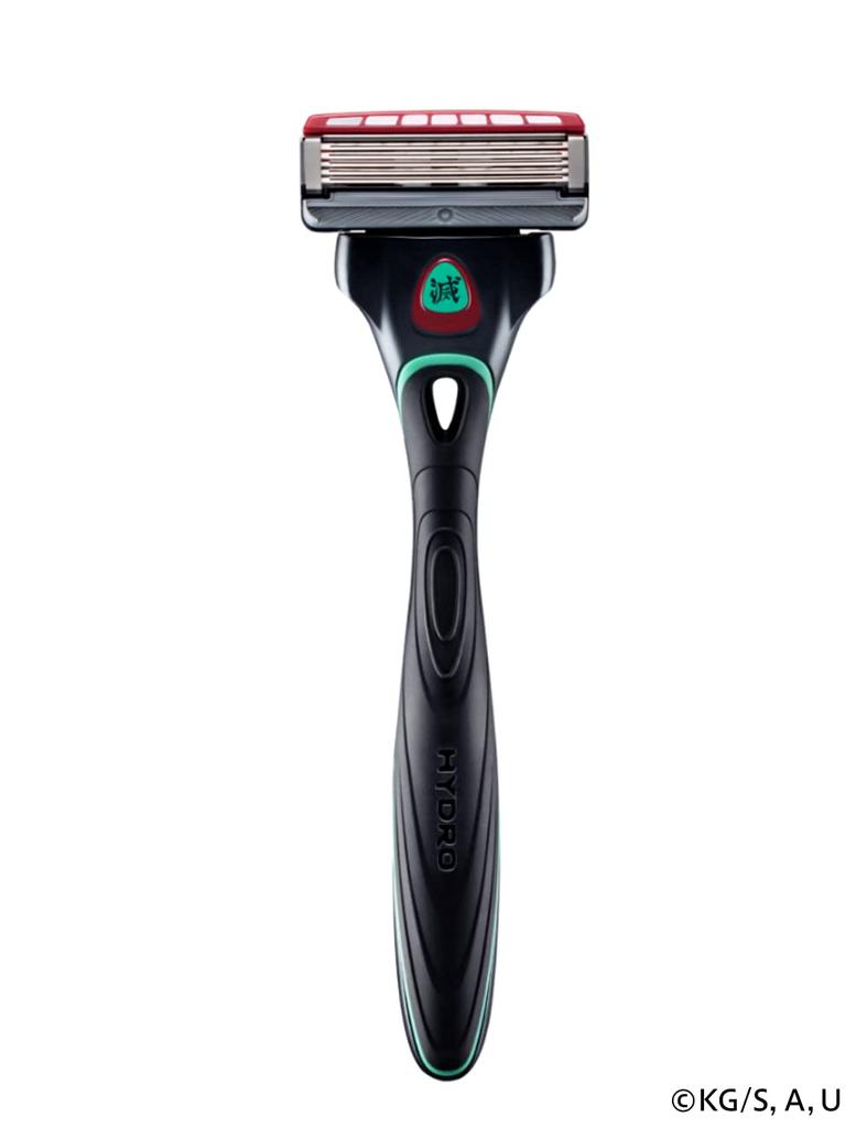 Schick Demon Kimetsu no Yaiba Kamado Tanjiro Model Hydro 5 Premium Holder 4 сменных лезвия Подставка для бритвы Чехол в комплекте Slayer (с + лезвиями) &