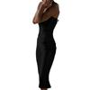 Summer Dress Satin Spaghetti Strap Cowl Neck Backless Midi Dress Elegant Up Low Back Cocktail Dress