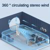 Большой аккумулятор Двойной двигатель Бытовой Маленький Воздушный Охладитель, 5-скоростной Вентилятор Воздушного Охлаждения 360° Объемный Воздуходув, Портативный USB Вентилятор