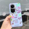 Case For Oppo Reno10 Pro Global Version Cover Bumper For Reno 10 10Pro 5G CPH2531 CPH2525 Soft TPU Capa With Cartoon Print Etui