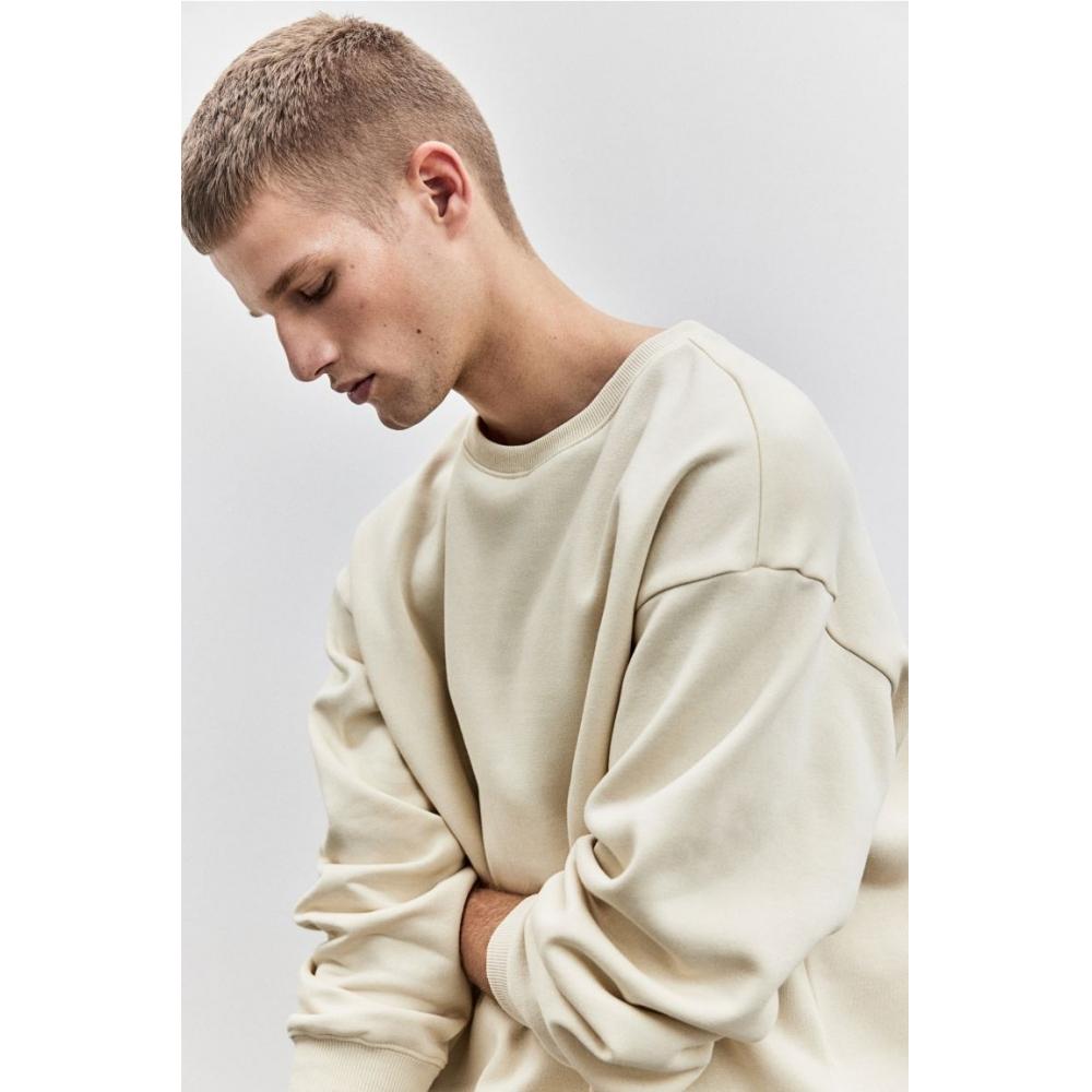 Толстовка свободного кроя HM, бежевая