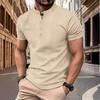 Autumn Men's Retro Cotton Linen Casual Polo Shirt Button Short Sleeved Shirts Men Fashion Tops
