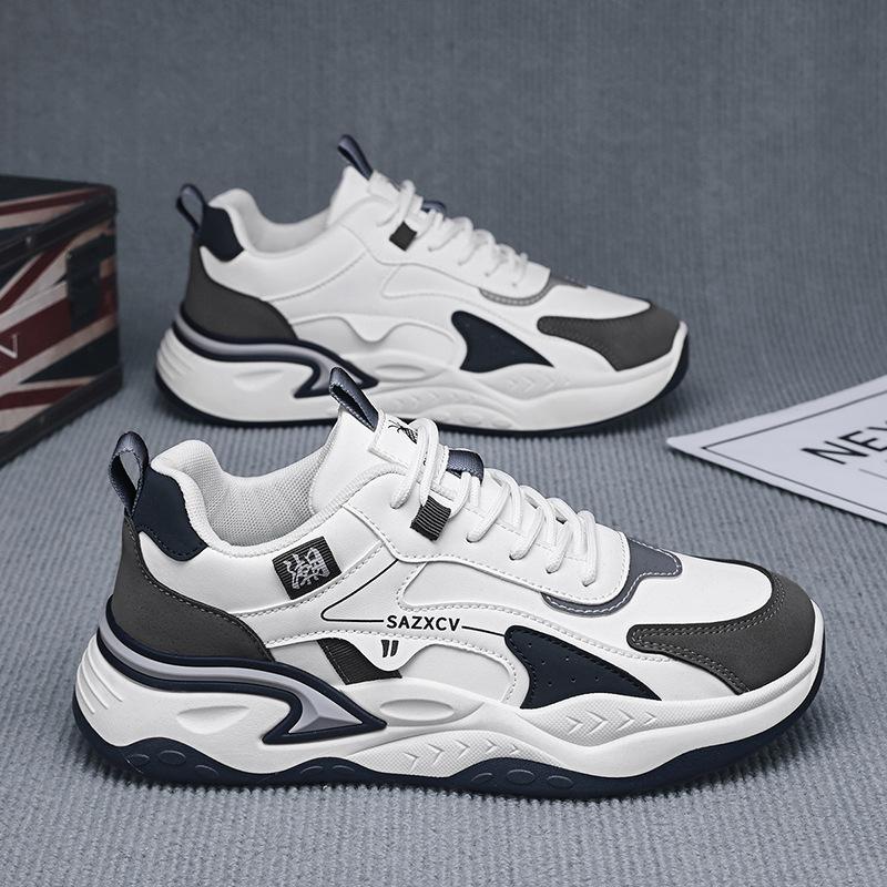 Men's shoes 2026 new spring fashion sports running dad shoes versatile leather breathable casual shoes NK115