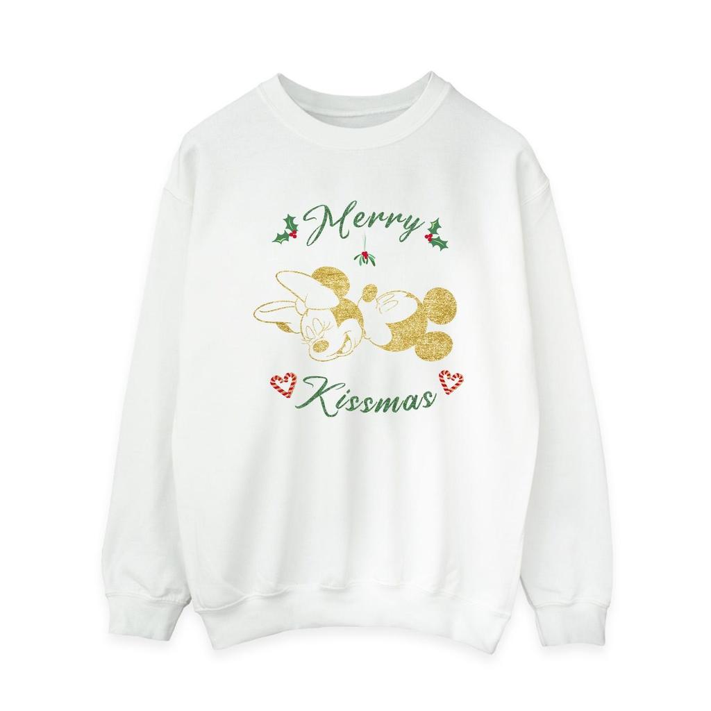 Disney Womens/Ladies Mickey Mouse Merry Kissmas Sweatshirt