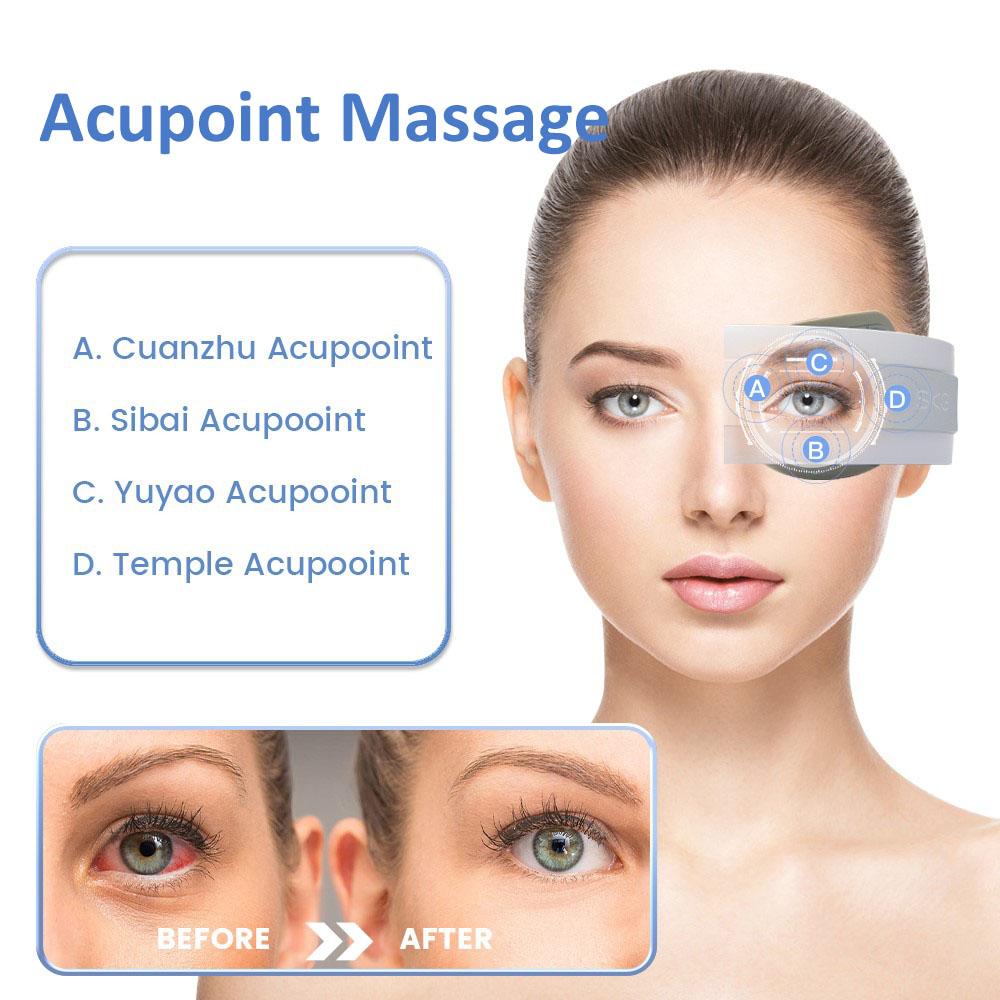4D Smart Eye Massager Электрический прибор для ухода за глазами Горячий компресс для снятия усталости глаз