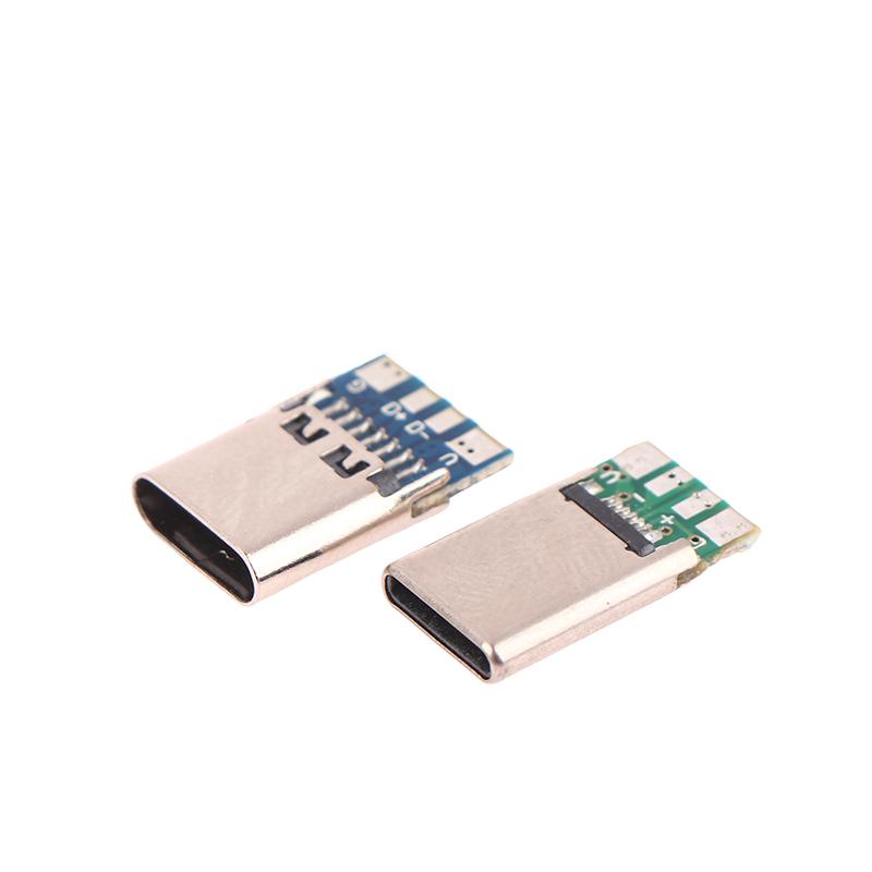 5/10PC USB3.1 Type C Male/Female Connectors Jack Tail USB Male Plug Electric Terminals Welding DIY Data Cable Support PCB Board