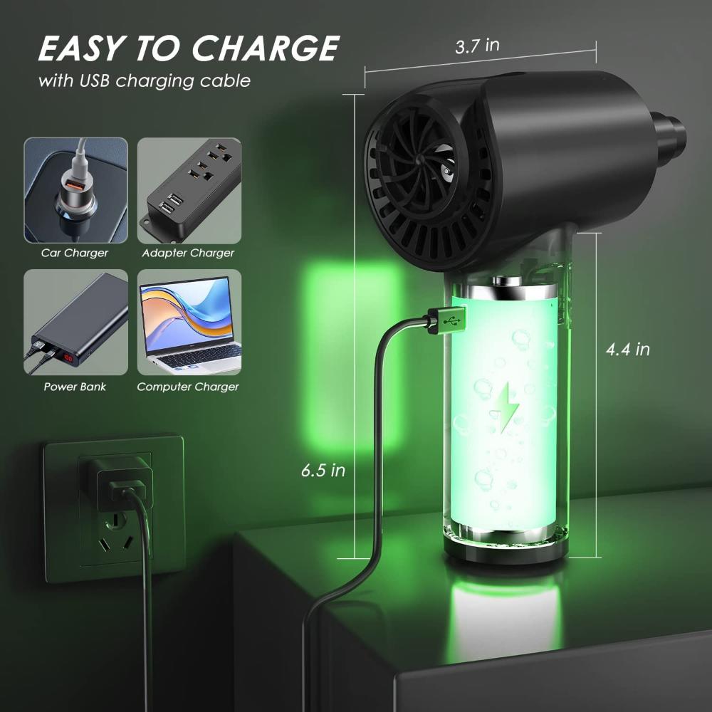 TISHRIC 6000 мАч беспроводной воздуходувка сжатого воздуха Беспроводная компьютерная клавиатура для уборки дома пистолет для выдувания пыли