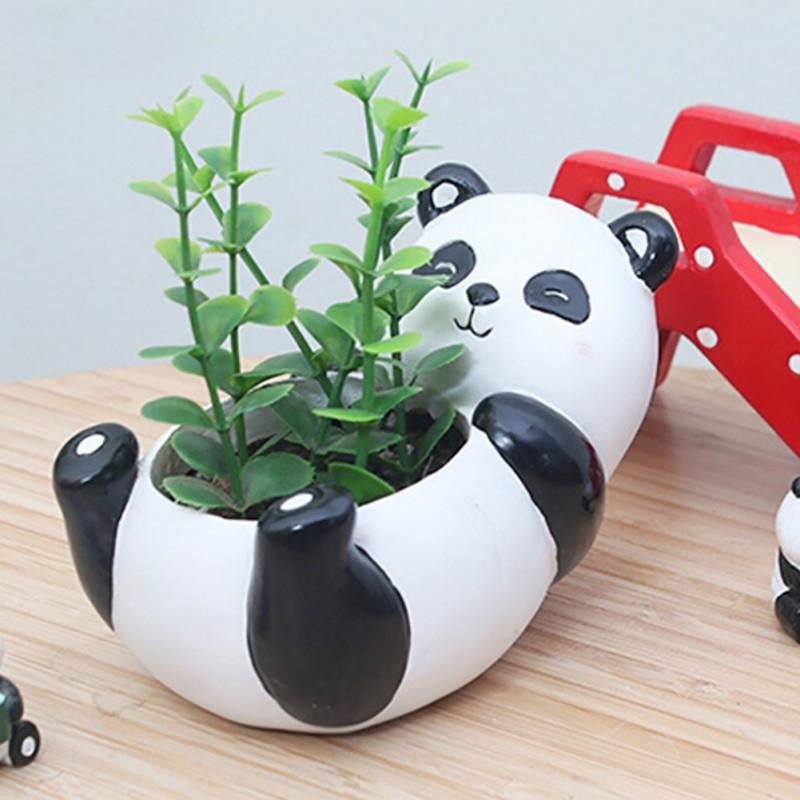 Cute Animal Planters for Succulents Cactus Mini Bonsai Resin Flower Pot Fairy Garden Decorative Figurines Home Tabletop Decor