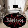 1 шт. Круглый коврик с логотипом группы Slipknot для офиса, Нескользящий, Мягкий и прочный офисный коврик для декора интерьера, Идеально подходит для офиса yy250915077