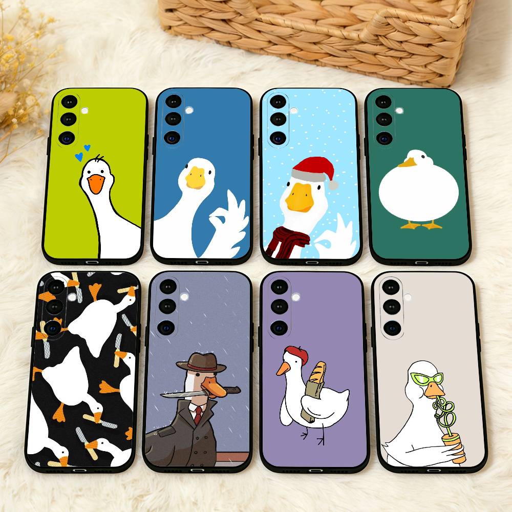 Funny D-Duck D-Daily Phone Case For Samsung A73,72,71,A52,51,40,41,A22,A32,31,A13, Soft Black Shell