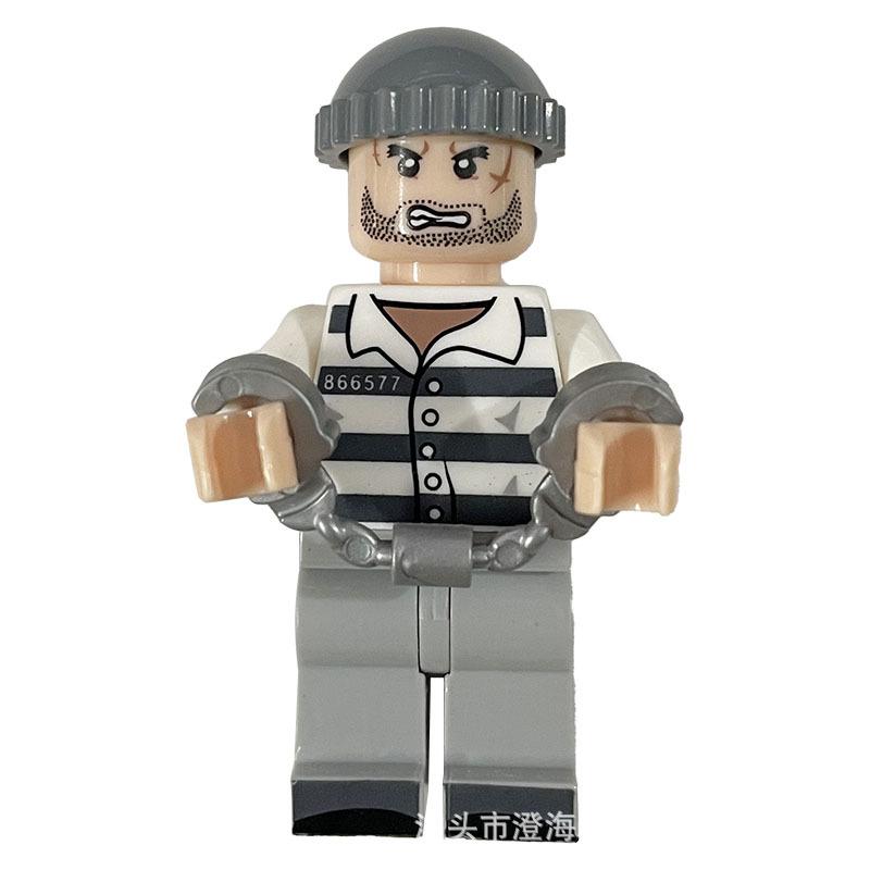 Конструктор Кукла Полицейский Ловит Вора Дорожное Движение Китай Пластиковый Конструктор Игрушка Мальчик