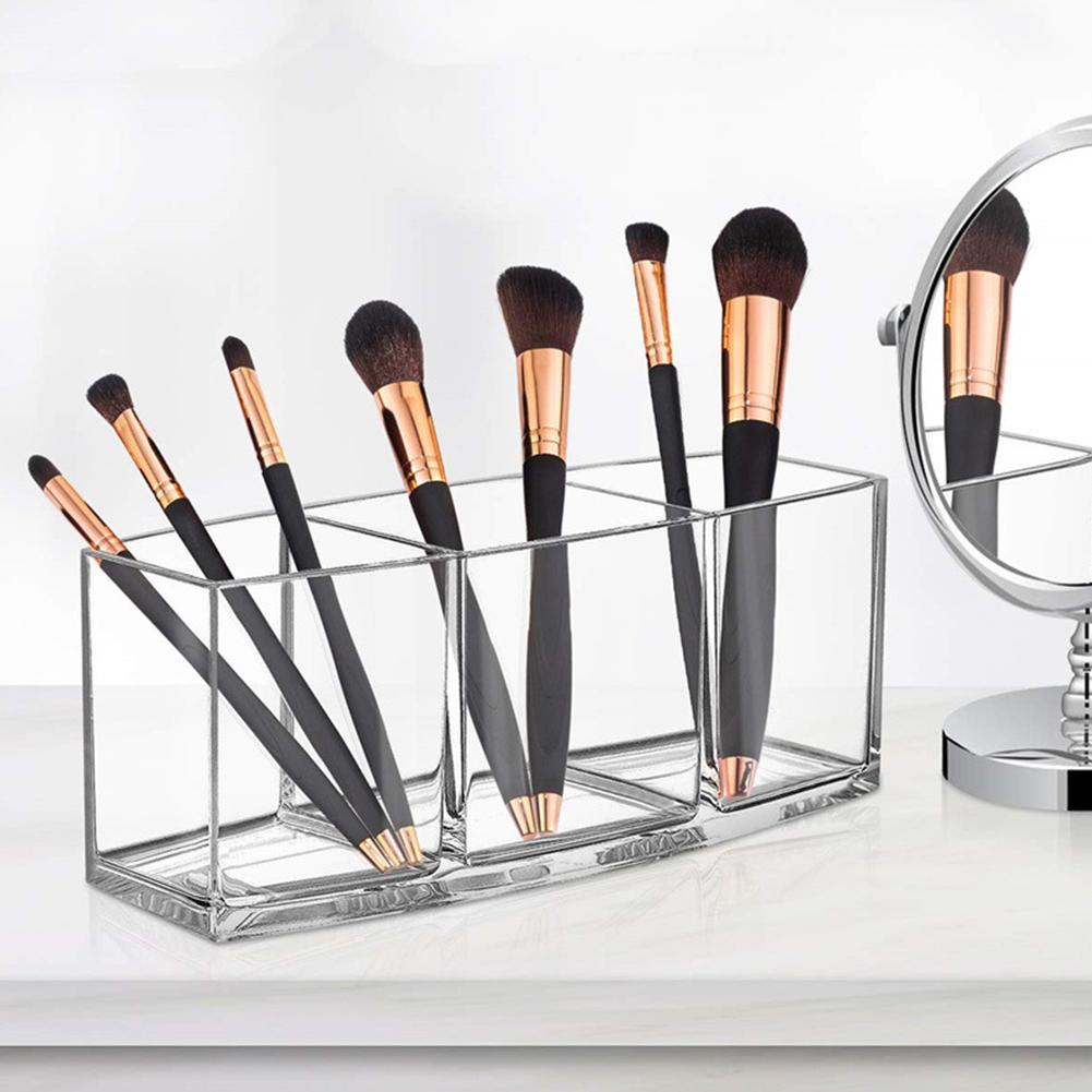 Акриловая коробка для хранения косметики, держатель для кистей для макияжа, органайзер, губная помада, карандаш для бровей, подставка для хранения в ванной комнате, алмаз