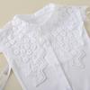 Поддельный воротник, женская кружевная рубашка с большим кружевным воротником, шифоновый милый стиль, универсальный свитер, воротник B556
