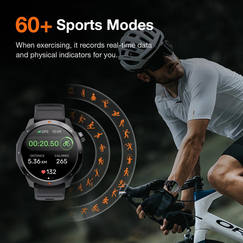 Navi R3 Смарт-часы для мужчин GPS-карта бег темп высота 3ATM водонепроницаемый AOD-дисплей Amoled экран Bluetooth Звонки Smartwatch