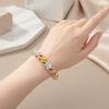 Traditional Filigree Enamel Bangle Rhinestone Women's Wrist Jewelry  Daily