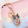 Брелок-Сова с Эмалью и Блестящими Стразами для Ключей Автомобиля Женский Подвеска-Символ Мудрости для Сумок Ключей