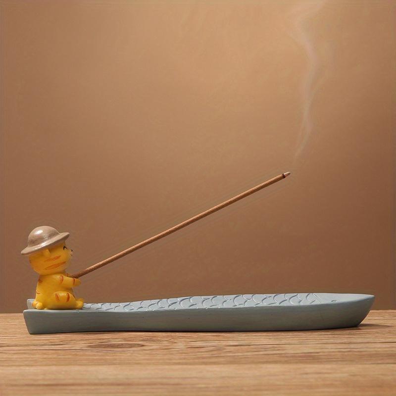 Cartoon Resin Animal Shape Incense Stick Holder Leaf Shape Line Incense Burners Table Crafts Sandalwood Coil Base Home Decorate