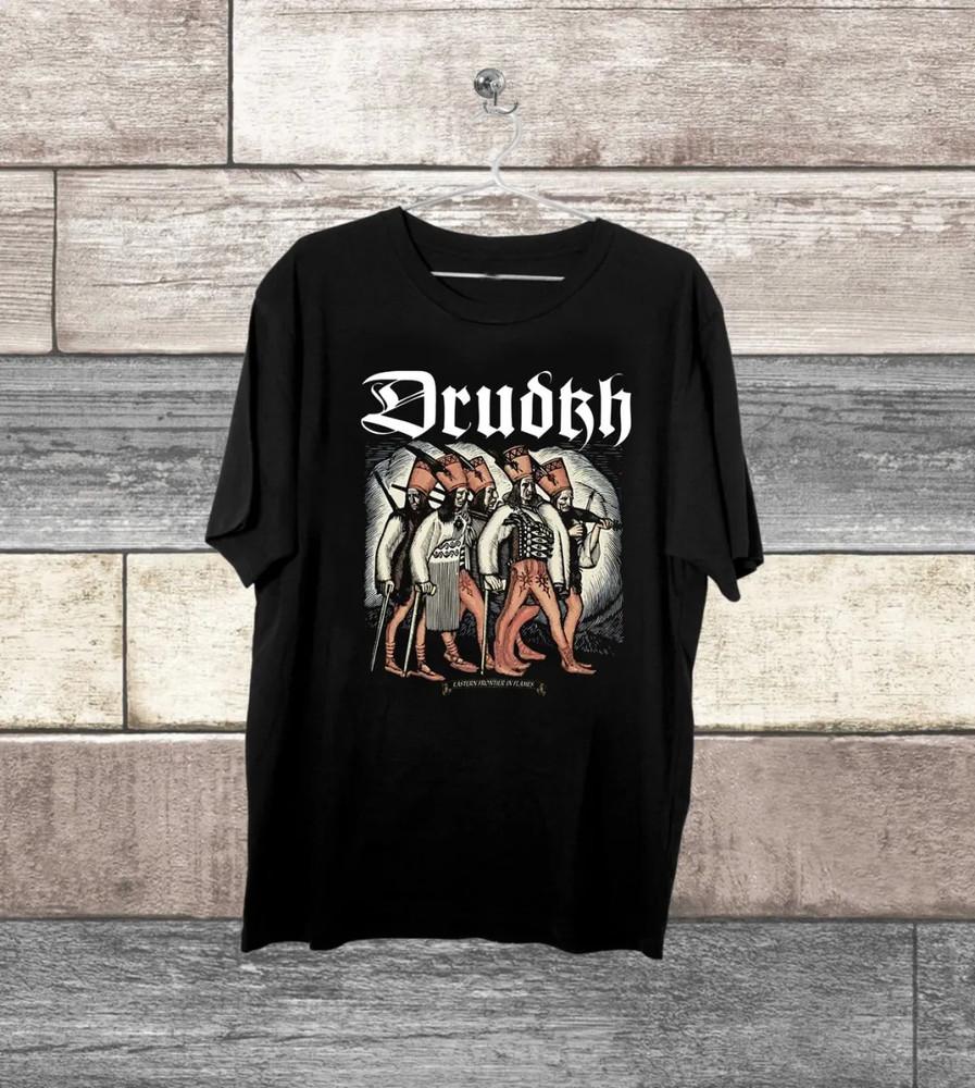 Drudkh Band Black T-Shirt Cotton Full Size Unisex Unisex T-Shirt