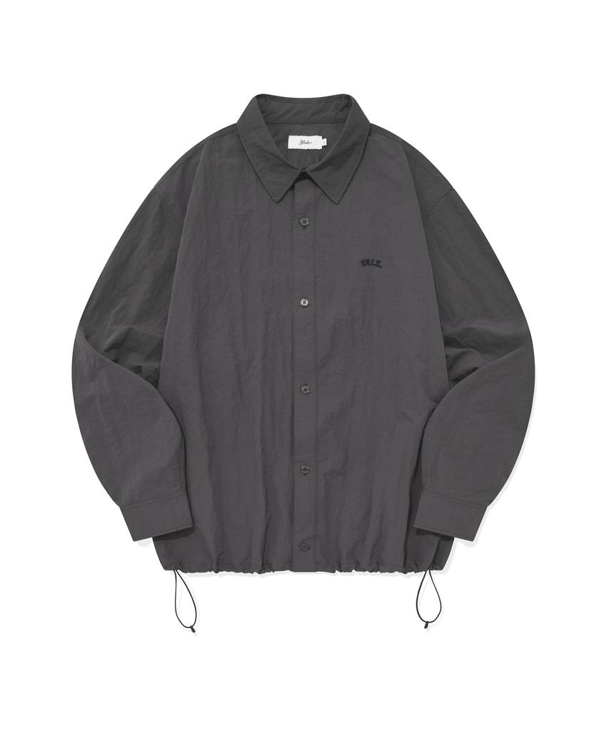 YALE Nylon Sporty Coach Shirt Charcoal