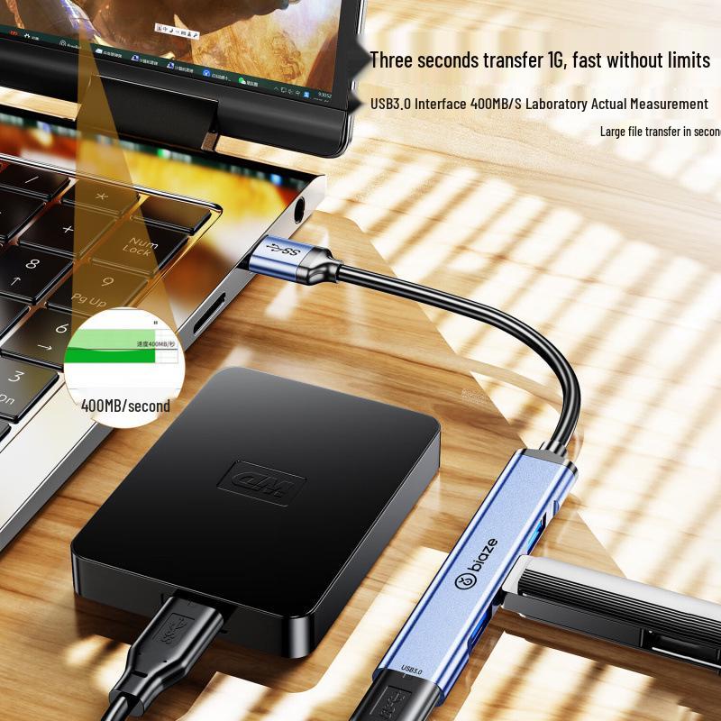 BIAZI USB 3.0 High-Speed 4-Port Docking Station Hub
