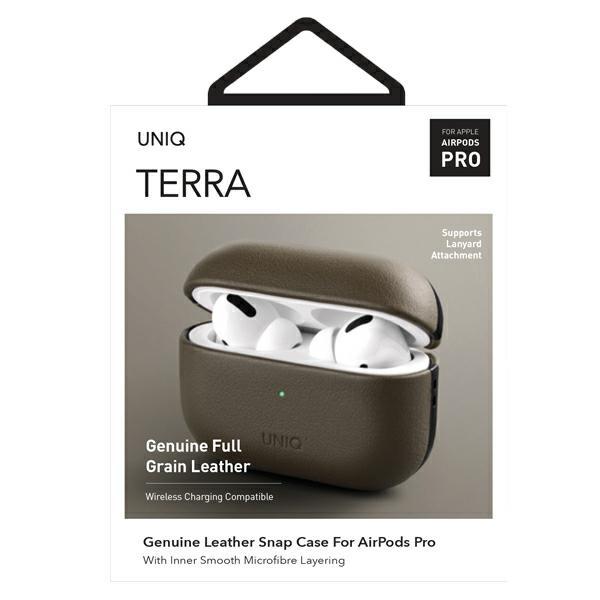 UNIQ Terra AirPods ProGenuine Leather Case Olive