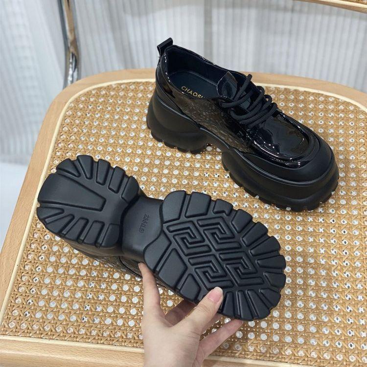 Мокасины в английском стиле с толстой подошвой, женские осенние туфли Мэри Джейн, модные и удобные