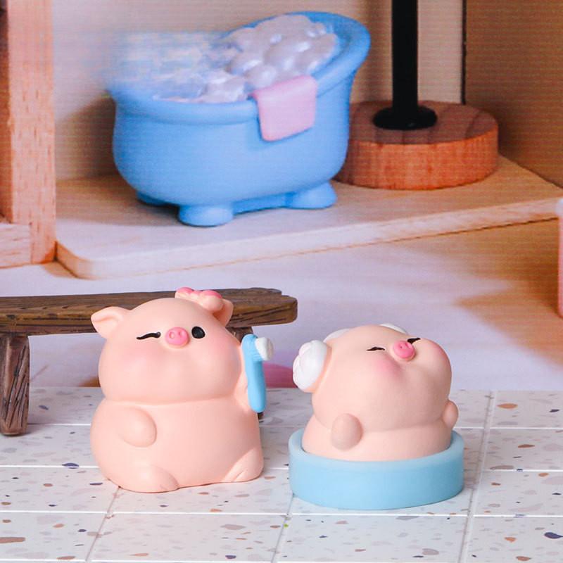 6 шт./компл., креативные милые миниатюрные миниатюрные куклы-копилки из смолы, украшения в виде животных, сделай сам, сказочное украшение для сада, микропейзаж