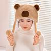 Pullover Hat Cute Plush Capybara Hat Warm Animals Ears Beanie Hats  Winter Autumn