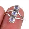 Natural Tanzanite Gemstone 925 Solid Sterling Silver Jewelry Ring Size 5.5 f6o62