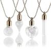 Fillable Vial Necklace With Ball Chain Bottle Pendant Necklace New Glass Bottles Necklaces