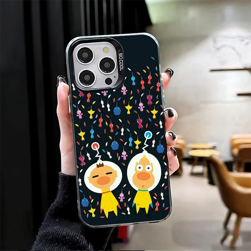 P-Пикмины Милая Игра Ударопрочный Чехол для Телефона для iPhone 17 Air 16 16E 15 Pro Max 14 Plus 13 Mini 12 Задняя Крышка Противоударный Fundas