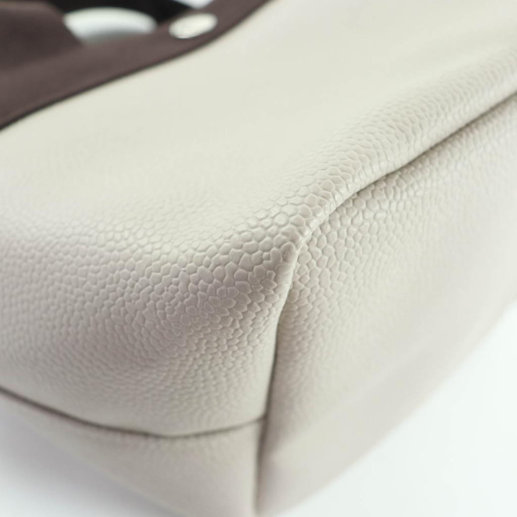 Excellent Herve Chapelier Handbag Lux Boat-shaped Tote Bag Beige 701Gold Plated Used