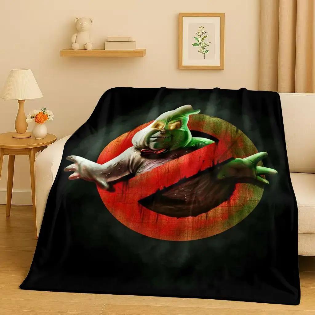 HD Horror Movie G-Ghostbusters Cartoon Flannel Blanket,Ultra Soft Warm Plush Throw for Home Bedroom Bed Sofa Cover Office Kids
