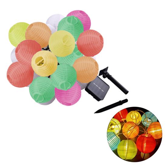 Солнечные гирлянды-фонарики 10 светодиодов Водонепроницаемая садовая гирлянда для улицы, двора, балкона