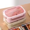 Double Layer Portable Lunch Box For Kids With Fork and Spoon Microwave Bento Boxes Dinnerware Set Food Storage Box Container
