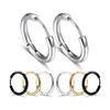 2 шт. серьги-кольца для женщин и мужчин, серьги-кольца из нержавеющей стали, круглые серьги в стиле панк, мужские украшения для пирсинга, аксессуары толщиной 2,0 мм/2,5 мм