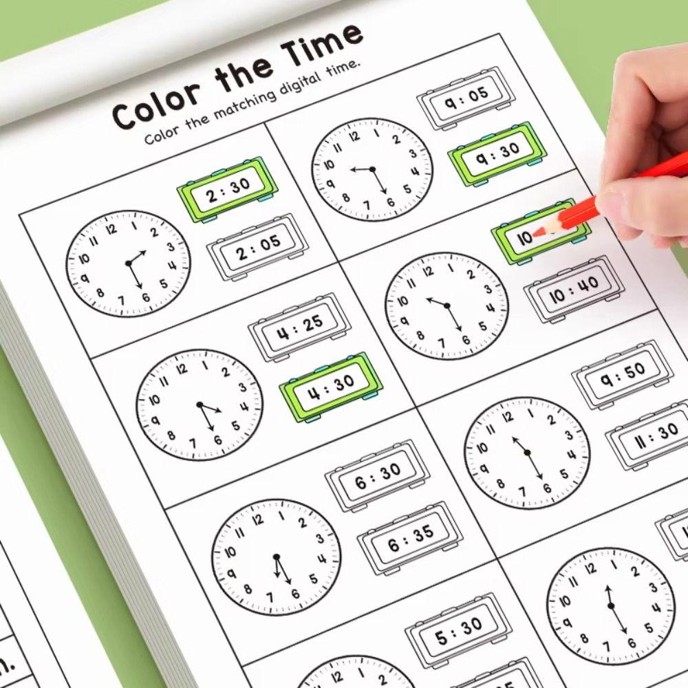 Painting Exercise Time Cognition Book Tracing Drawing Learning Book  Zero Foundation