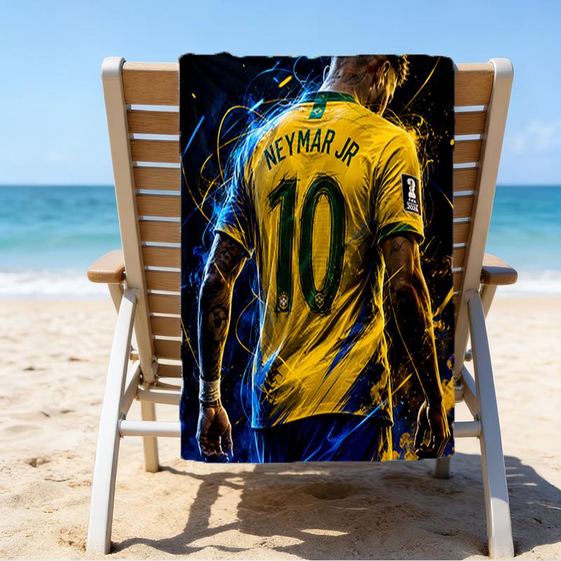 Big Stage Soccer Legend Beach Towel - Soft, Absorbent Microfiber, Lightweight, Ideal for The Beach, Parties, Travel, Camping fan gifts